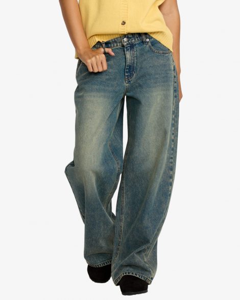 RVCA Loosey - Jean décontracté pour Femme Dusty Blue Wash