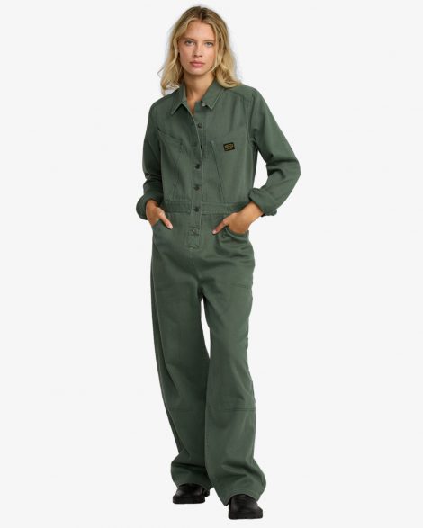 RVCA Dayshift Boiler Suit - Combinaison pour Femme Fir Green