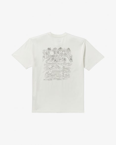 BILLABONG - Scenes Regular - T-Shirt à manches courtes pour Homme Off White