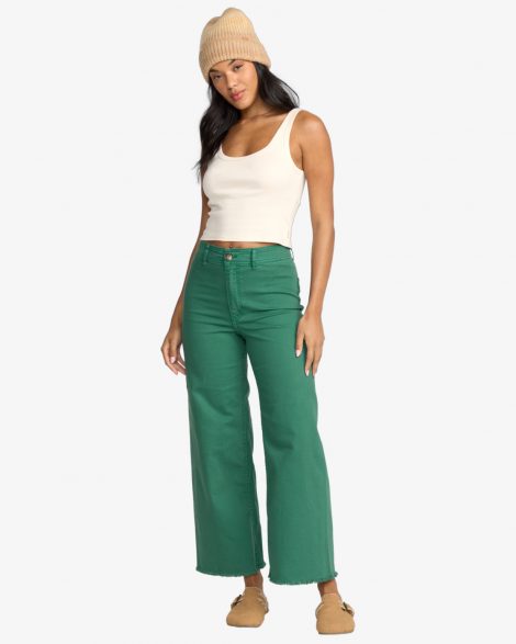 Billabong Free Fall - Jean large à taille fixe pour Femme Evergreen
