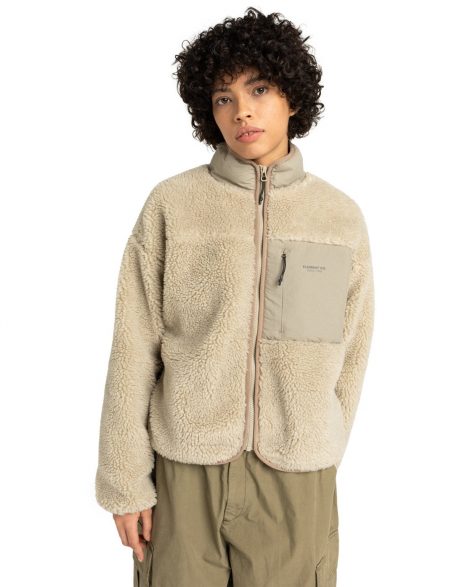 ELEMENT - Oak Sherpa W - Veste Sherpa pour Femme Oat Milk