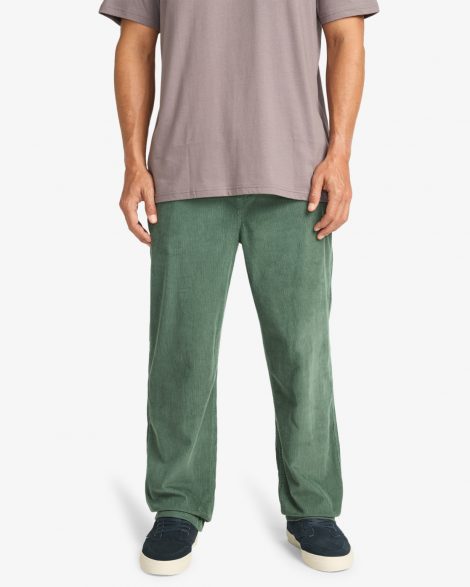 Billabong Larry Cord - Pantalon en velours côtelé à taille élastiquée pour Homme Hunter Green