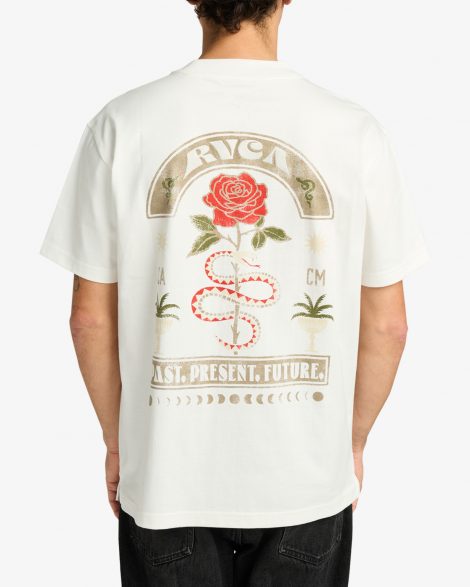 RVCA Roses Poster - T-Shirt à manches courtes pour Homme Salt