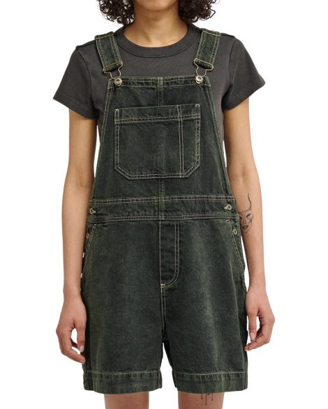 Element - Dungaree Wk - Salopette courte pour Femme Black Green Tint