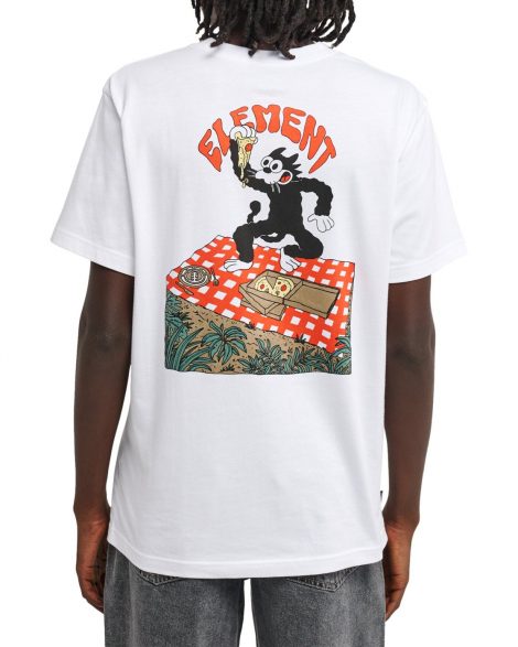 Element - Pizza T-Shirt à manches courtes Homme Optic white