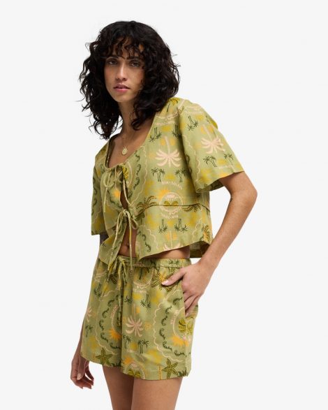 Billabong - Totally Tropic Chemise manches courtes Femme Cedar