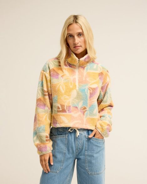 Billabong - Holiday Polaire demi-zip Blanc Femme