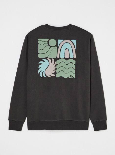 Quiksilver - Vibes Sweat à col rond Noir Homme